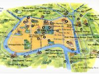 ayutthaya-city-map  Plan du centre historique de la ville : Thailande Ayutthaya ville