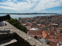 Vue sur Lisbonne et le Tage depuis les remparts