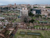 Vue d'ensemble. Au fond au centre le temple d'Antonin et Faustine