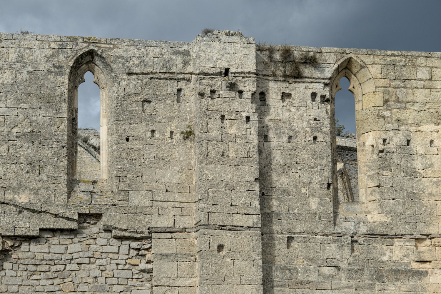 Fenètres  de la façade sud de l'abbatiale