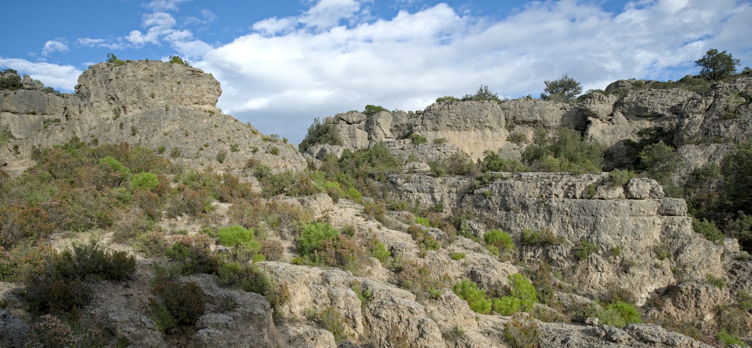 Vue sur les formations rocheuses