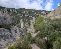 Vue sur les formations rocheuses
