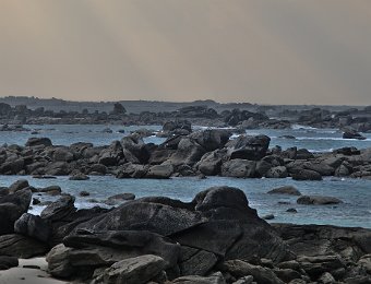 Le Ménéham - vue de la côte en direction de Porsall