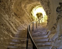 L'escalier d'accès au donjon