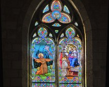 DSCF0274  L'église Notre Dame - Vitrail de Saint François et de Sainte Claire d'Assise
