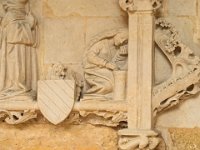 Siège abbatial, détail (Marie Madeleine au calvaire)