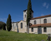 L'église abbatiale vue du parc