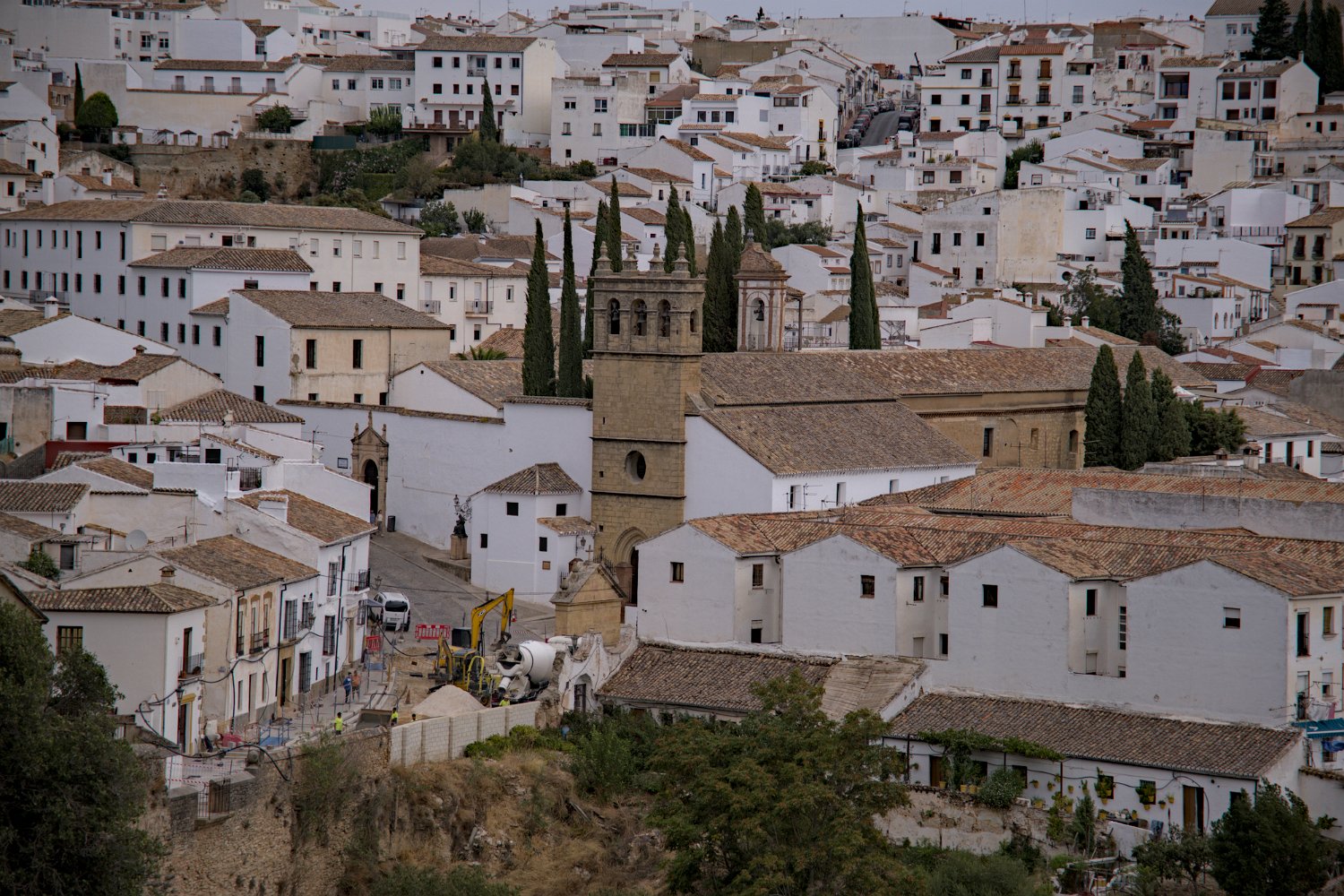 Vue sur la ville, au centre l'église del Padre Jesùs