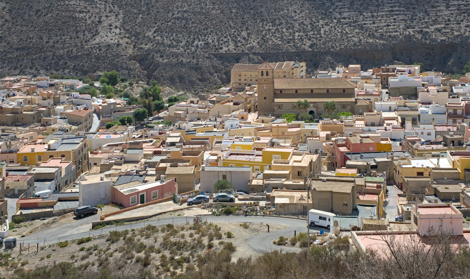 Vue sur la ville de Tabernas depuis le château